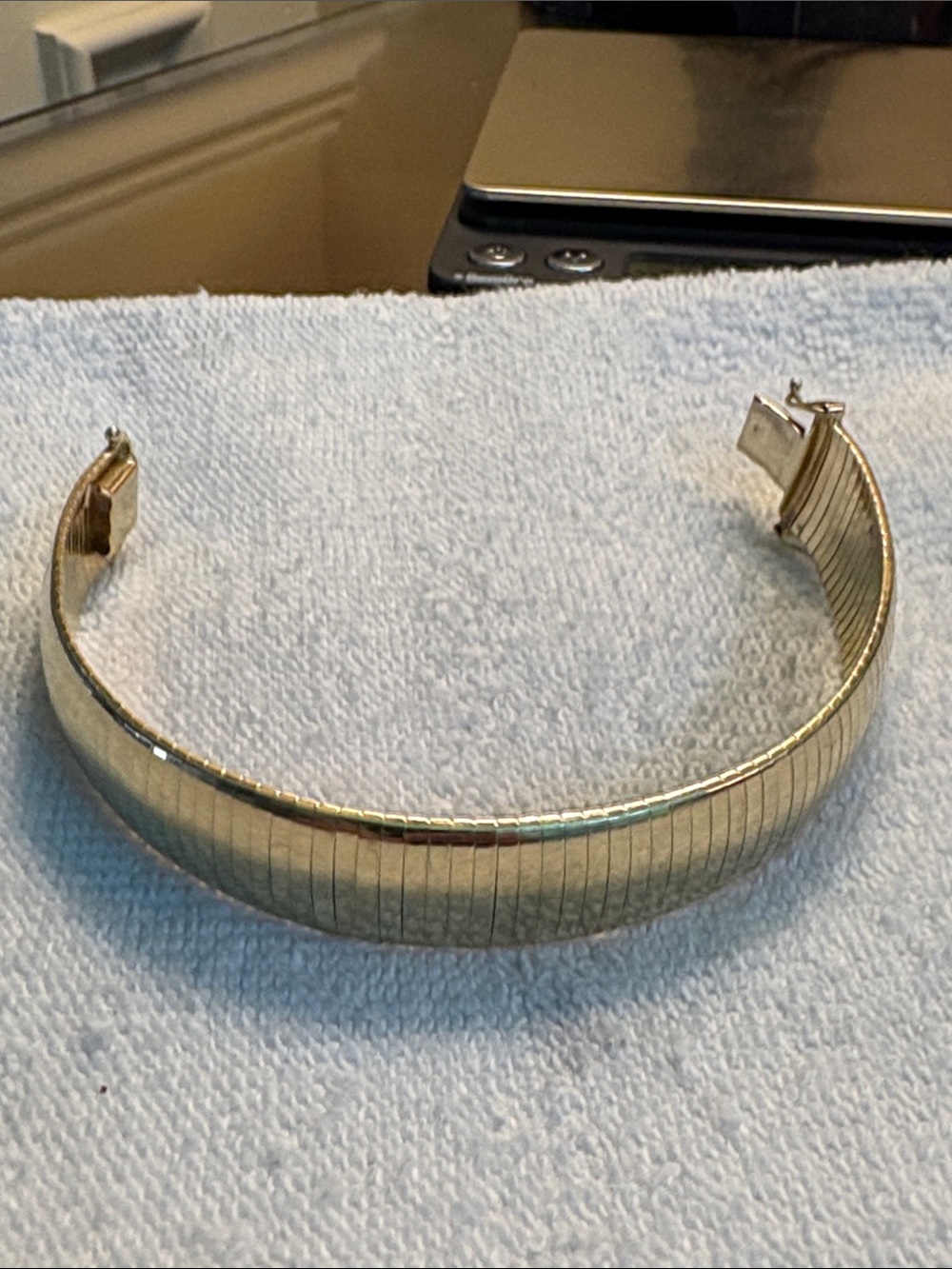 Vintage Italian 14K Yellow Gold Omega-Style Link Bracelet